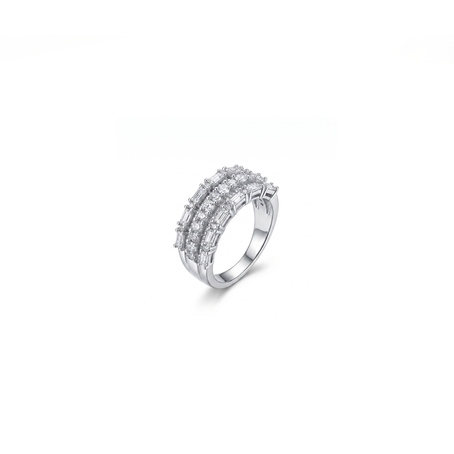 Silver Luxe Cluster Ring
