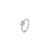 Silver Heart Rope Ring