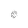 Silver Geometric Spark Ring