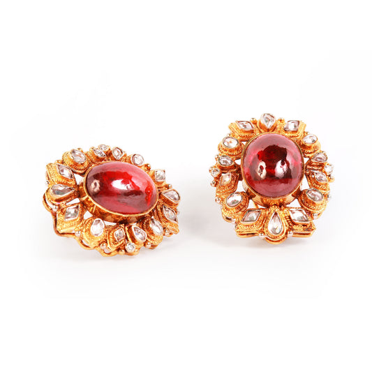 Regal Ruby Studs