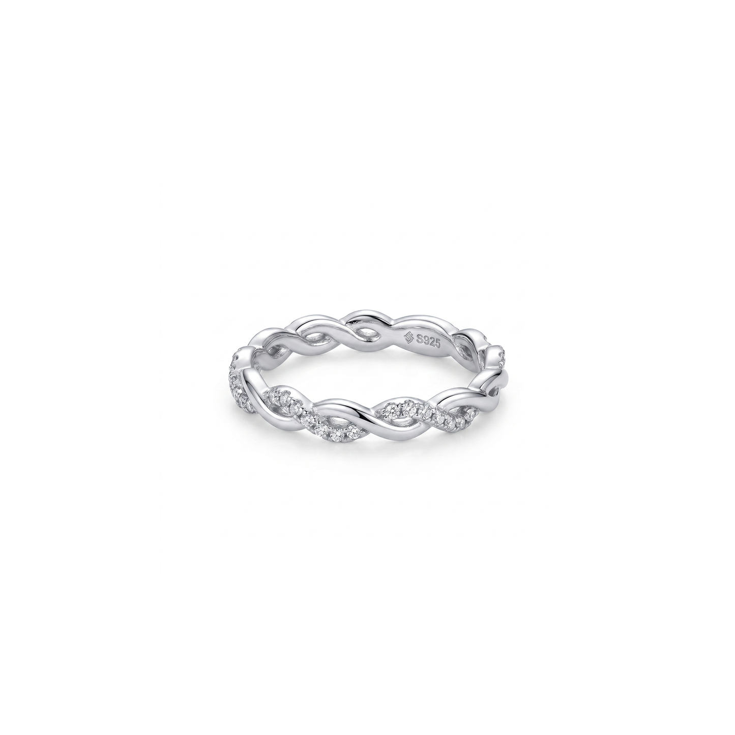 Silver Infinity Twist Ring