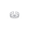 Silver Crown Heart Ring