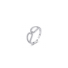 Silver Knot Spark Ring
