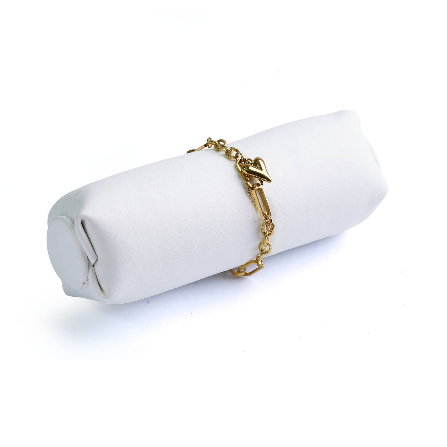 Gold Layered Heart & Link Chain Bracelet