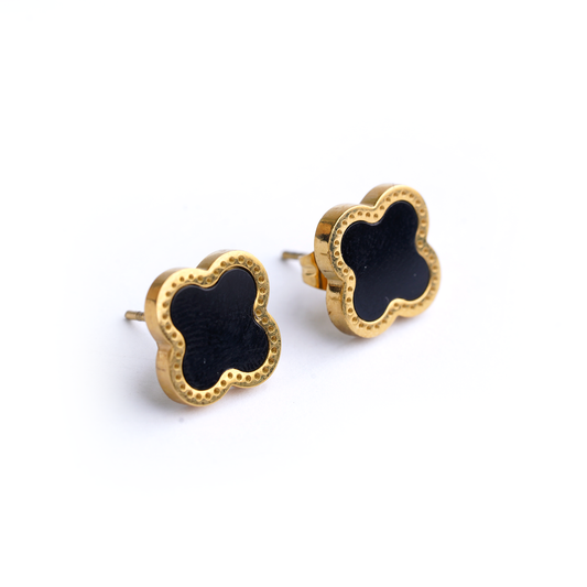 The Midnight Clover Studs
