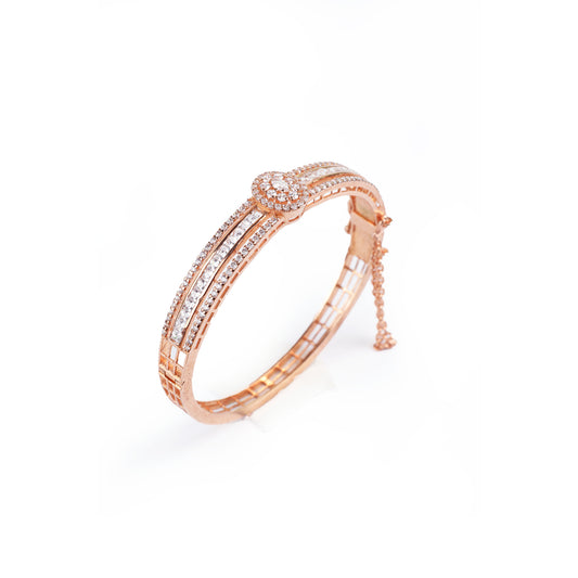 Rose Gold Halo Bangle