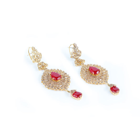 Royal Crimson Chandelier Drops