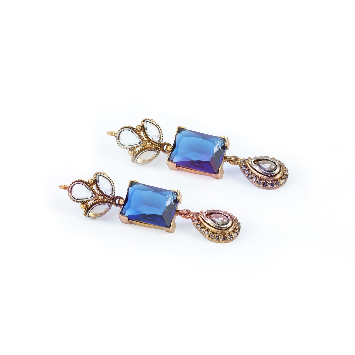 Royal Cobalt & Mauve Crystal Drops