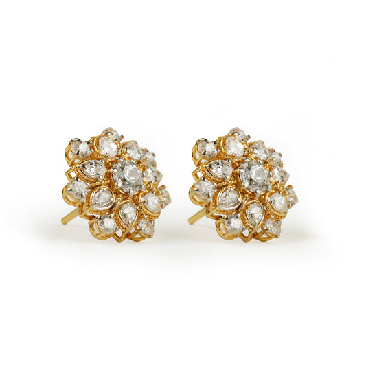 Triple Tier Floral Studs