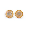 Golden Sunburst Crystal Studs