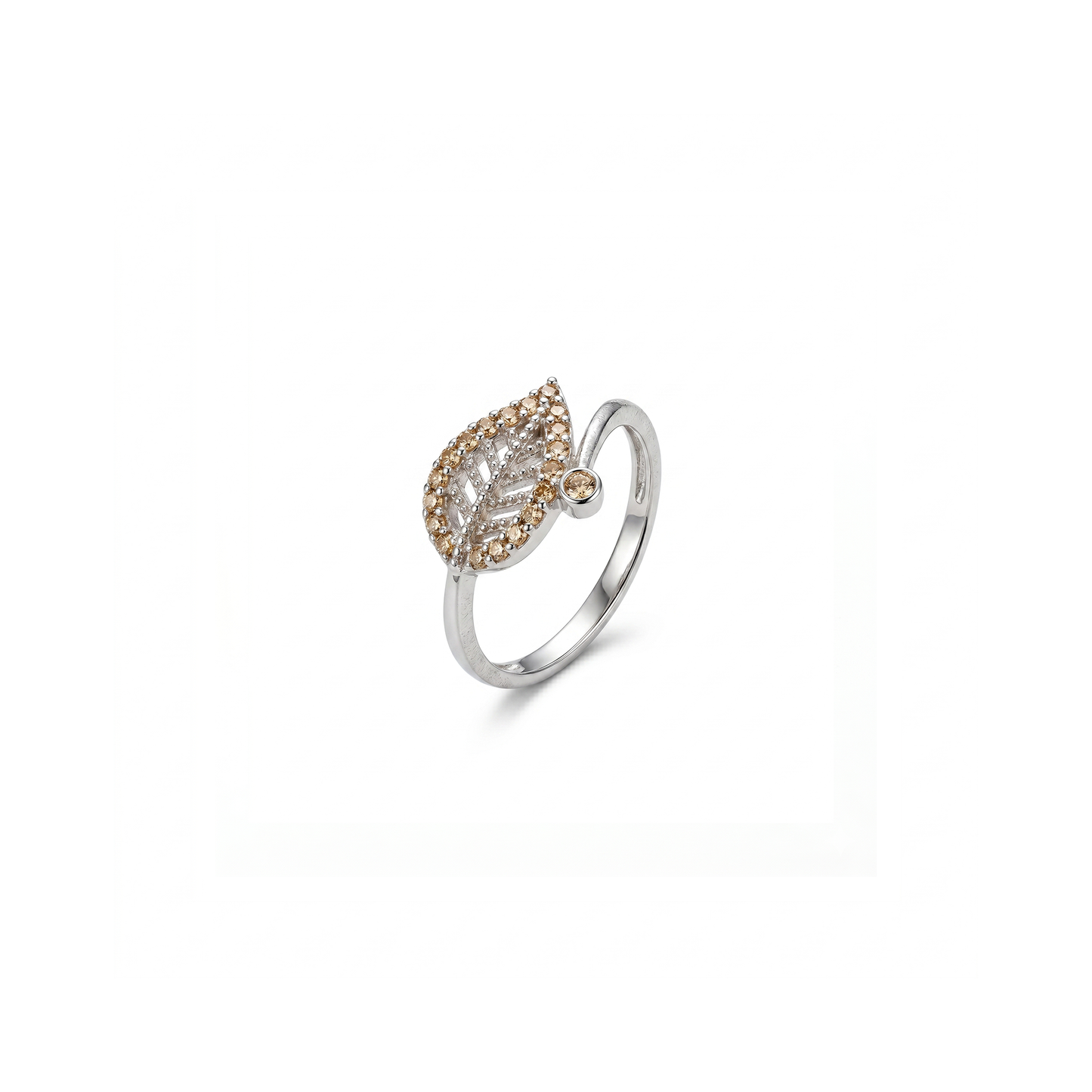 Champagne Leaf Ring