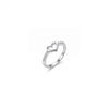Silver Heart Spark Ring