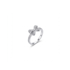 Silver Bow Spark Ring