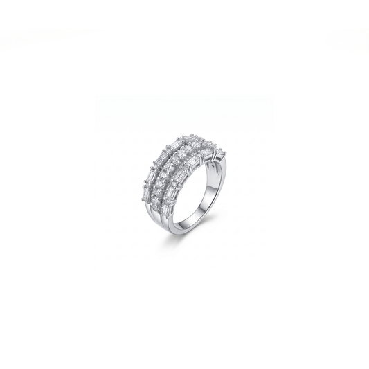 Silver Luxe Cluster Ring