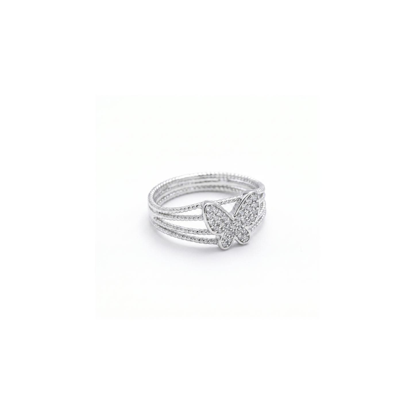Silver Butterfly Layer Ring