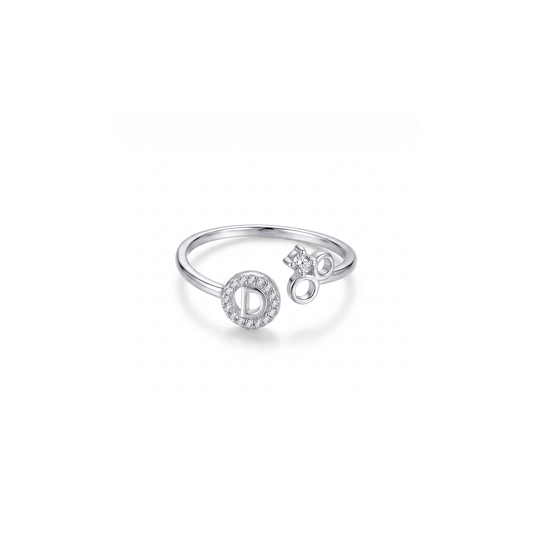 Silver Initial D Ring