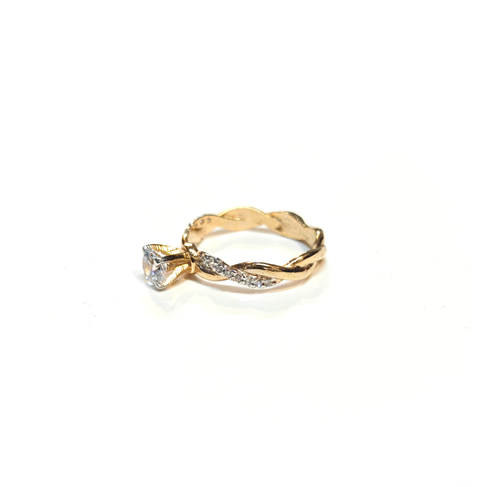 Twisted Solitaire Ring
