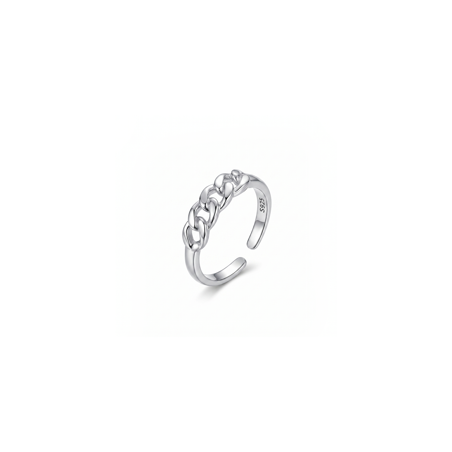 Silver Chain Link Ring