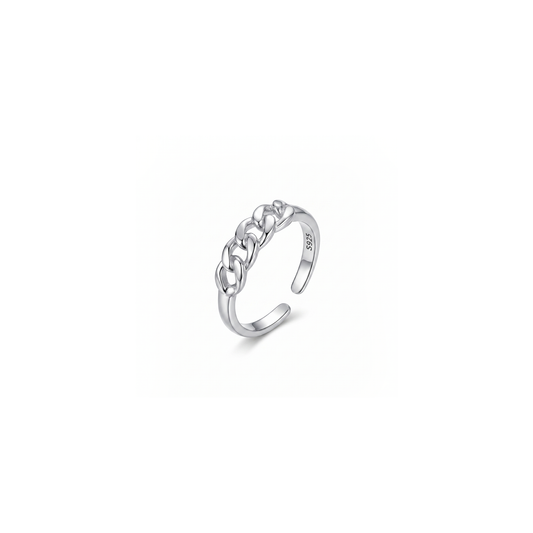 Silver Chain Link Ring
