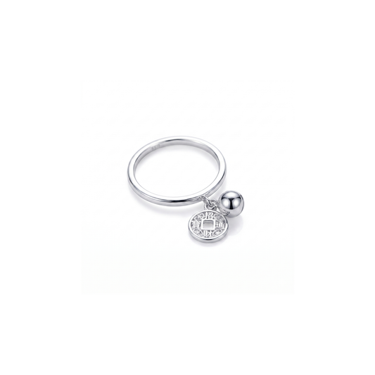 Silver Fortune Charm Ring