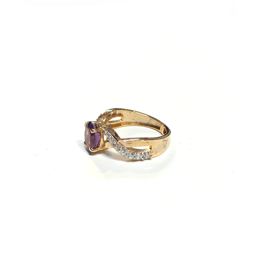 Amethyst Curve Ring