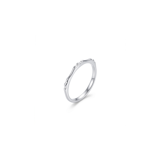 Silver Wave Band Ring