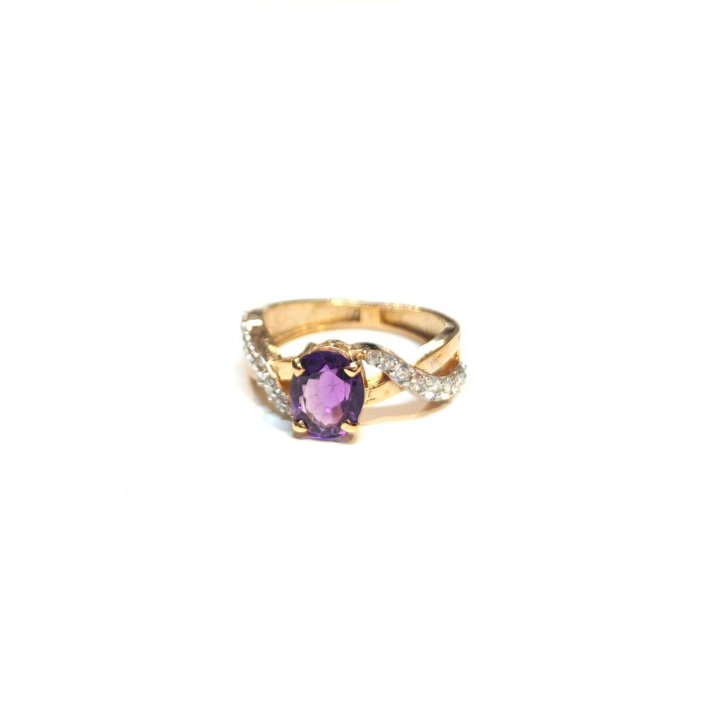 Amethyst Curve Ring
