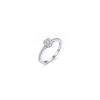 Silver Halo Solitaire Ring