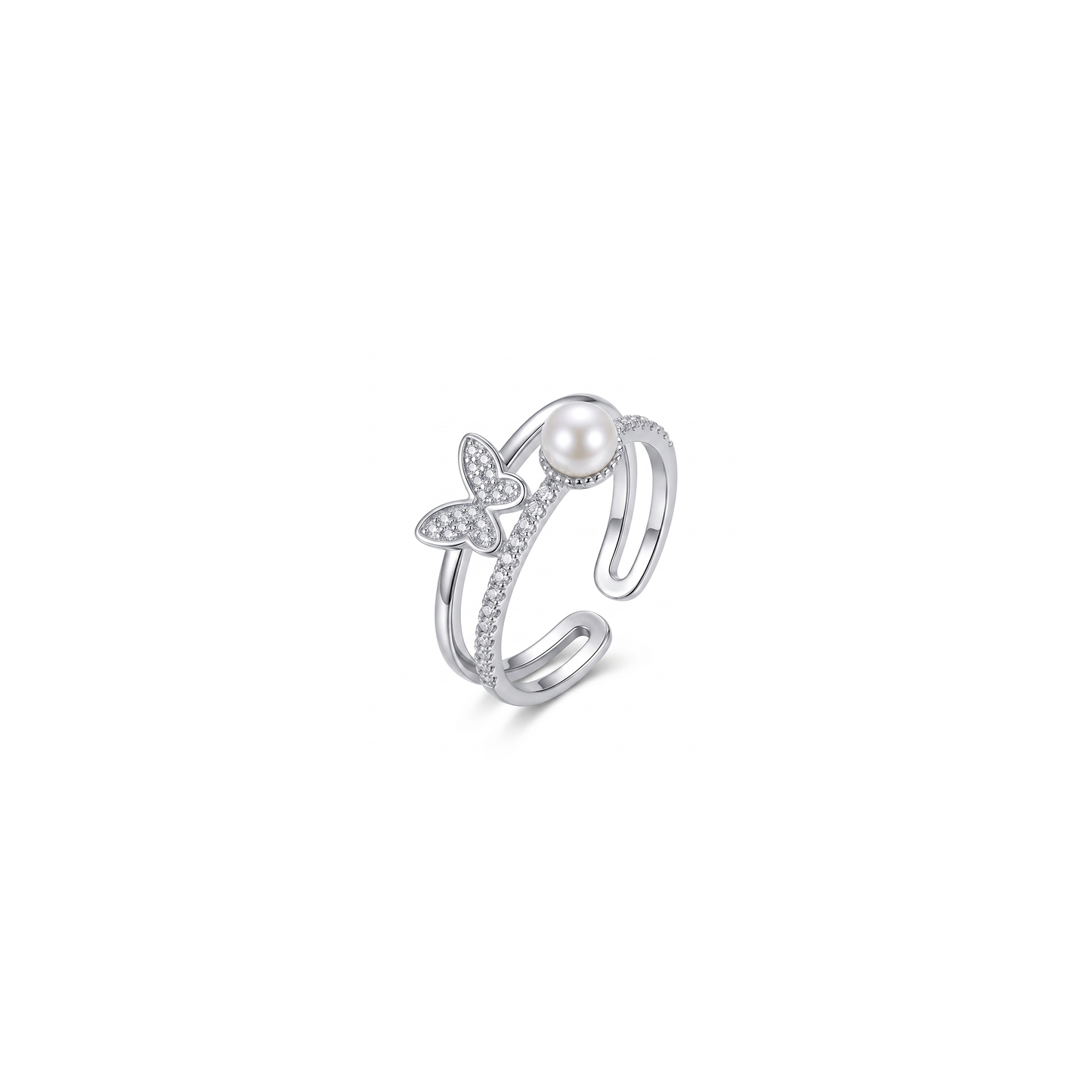 Pearl Butterfly Spark Ring