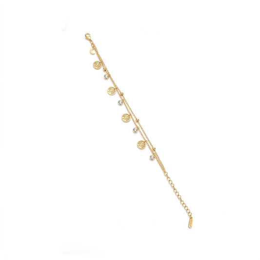 Golden Tree Charm Bracelet