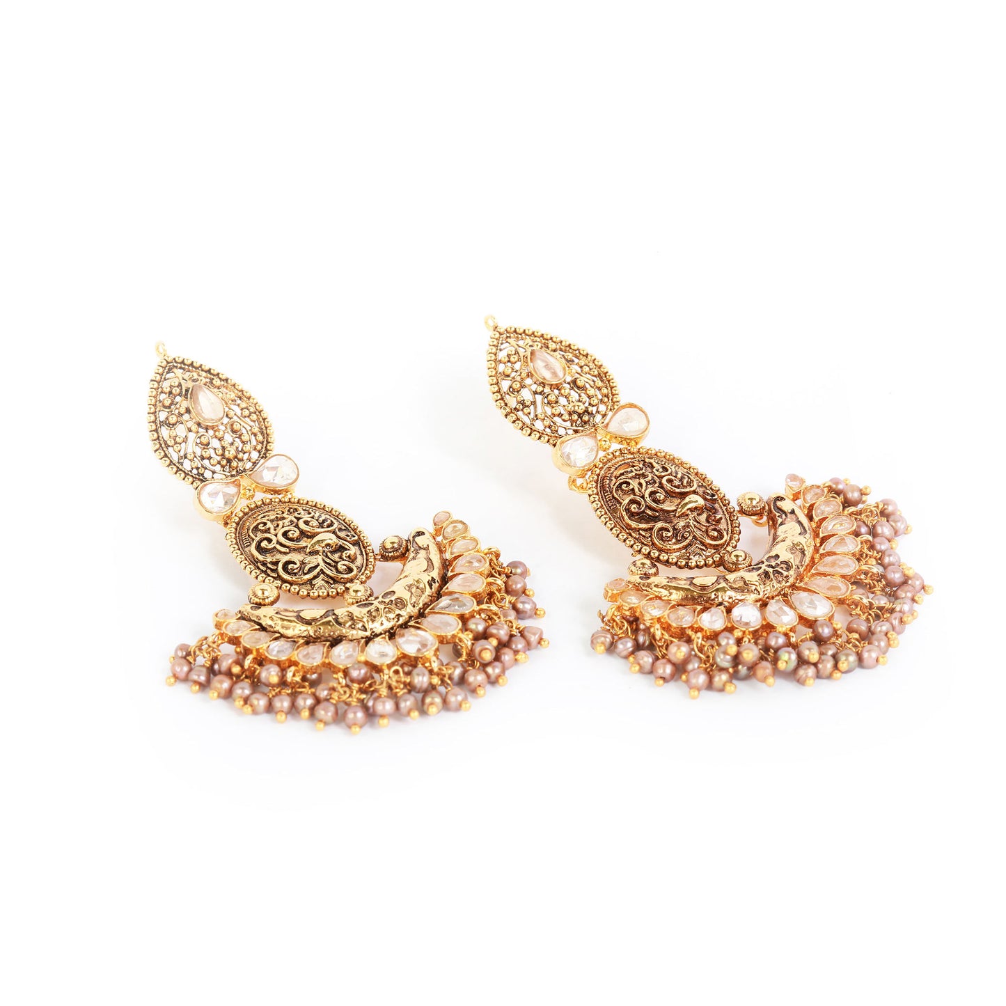 Bronze Kundan Jhumki