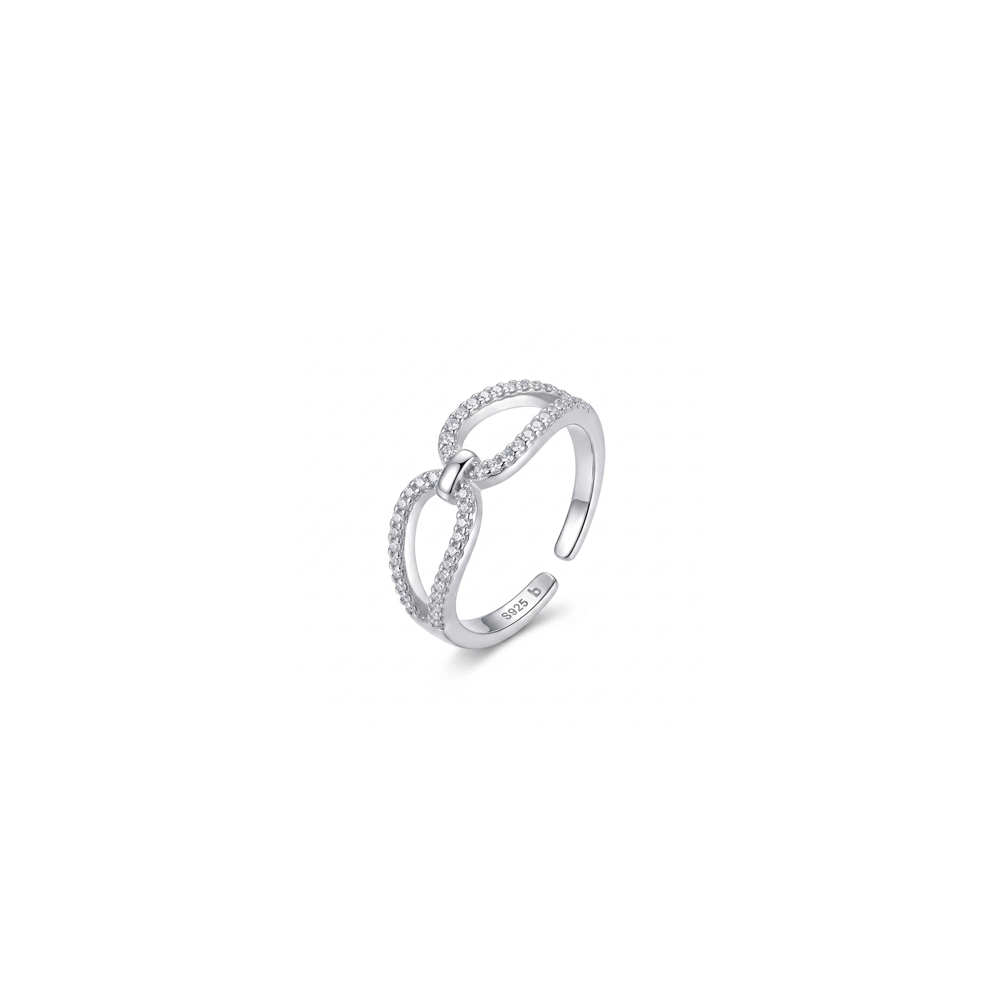Silver Knot Spark Ring