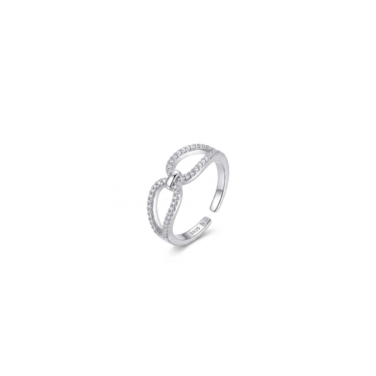 Silver Knot Spark Ring