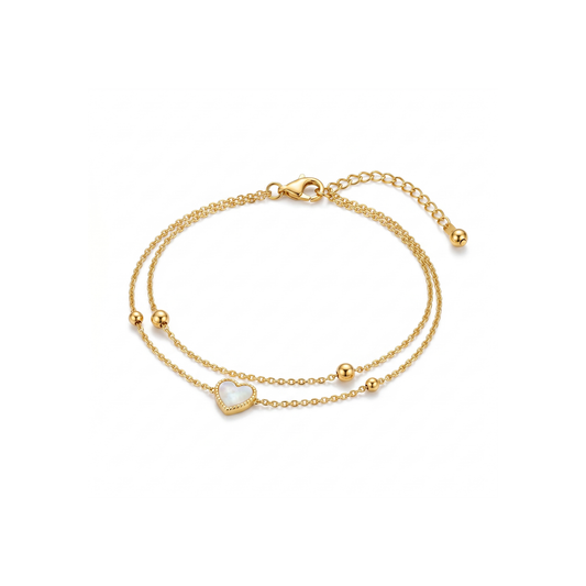 Golden Heart Layer Bracelet
