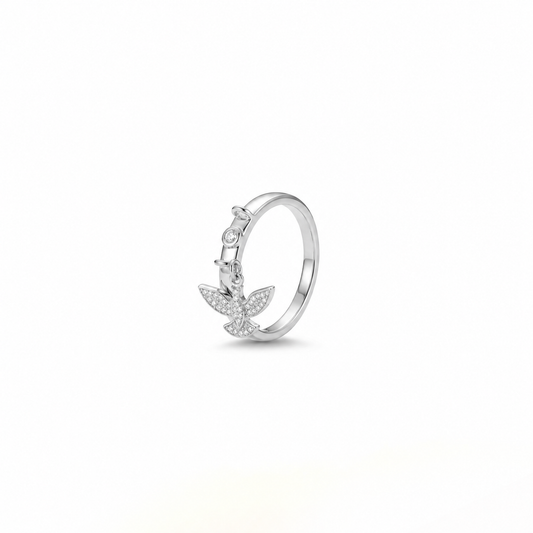 Silver Dove Charm Ring