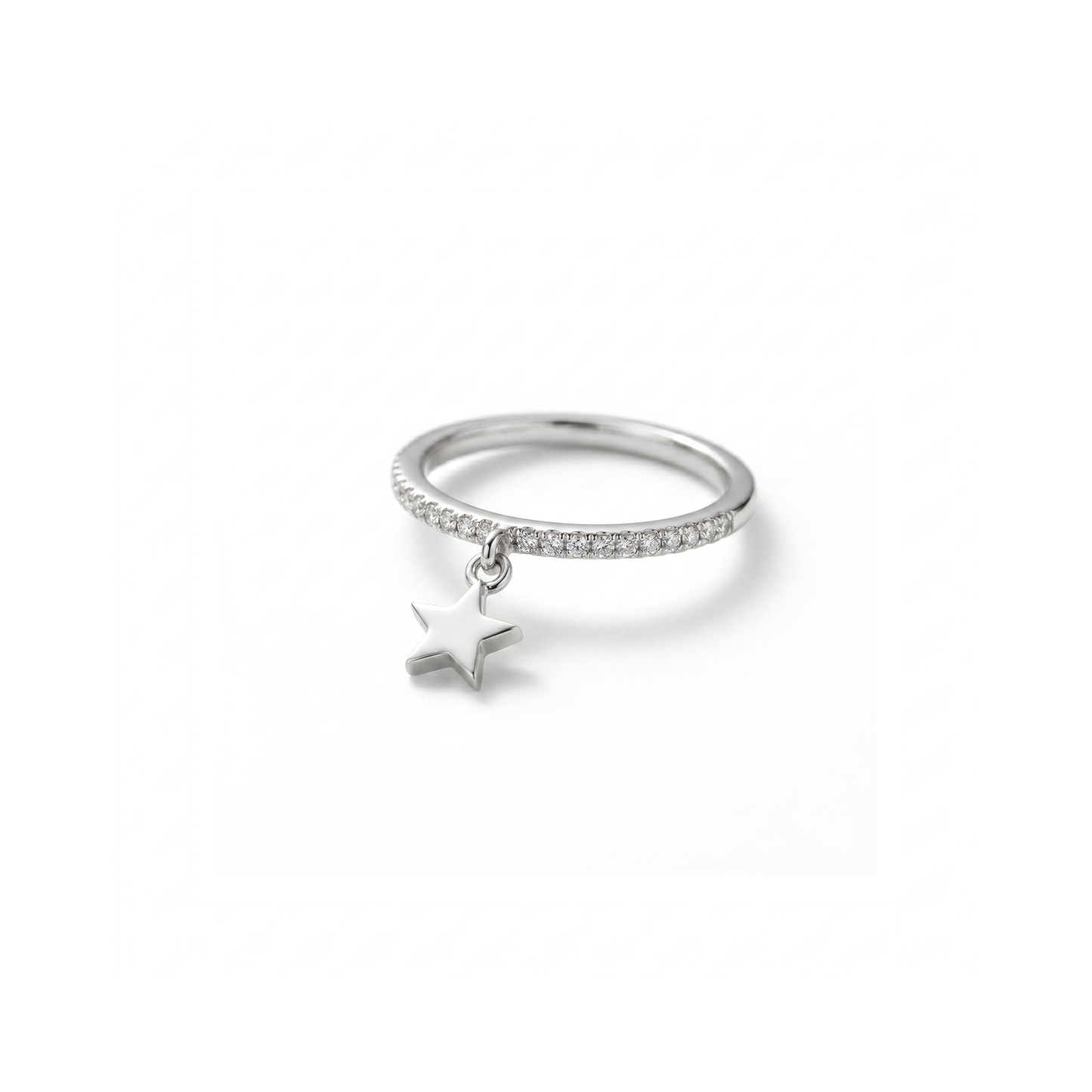 Silver Star Charm Ring