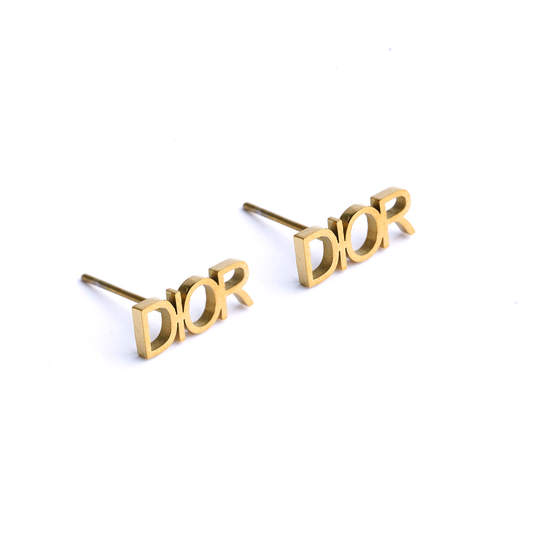 The Signature Dior Script Studs