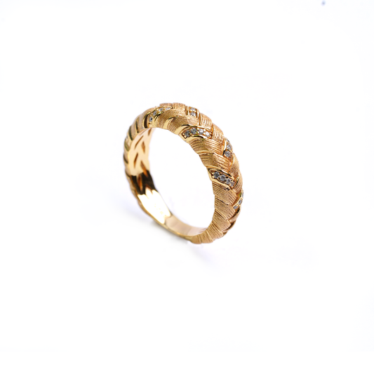 The Gilded Weave Ring