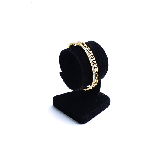Grecian Gold & Crystal Inset Bangle