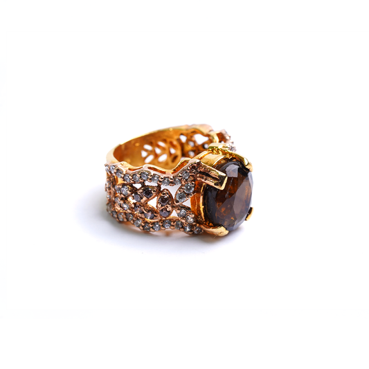 The Midnight Filigree Ring