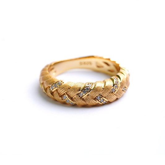The Gilded Weave Ring