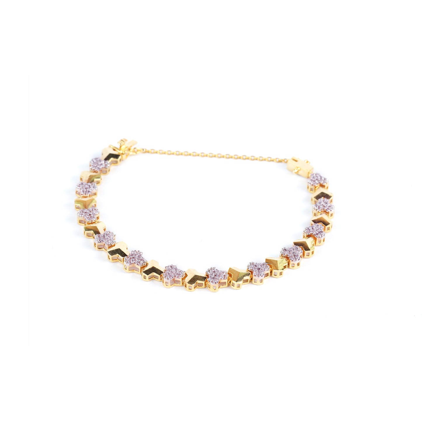 Geometric Blossom Link Bangle