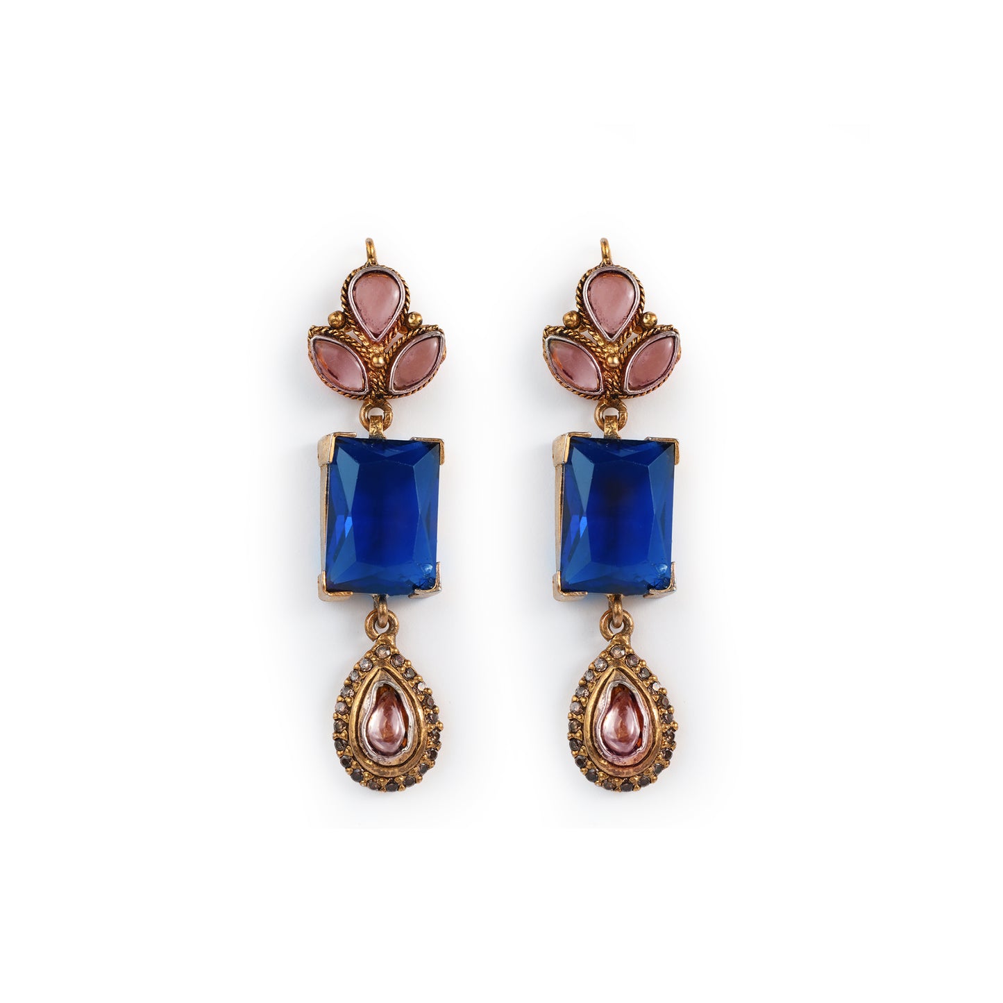 Royal Cobalt & Mauve Crystal Drops
