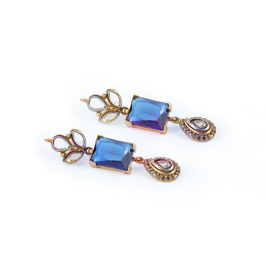Royal Cobalt & Mauve Crystal Drops