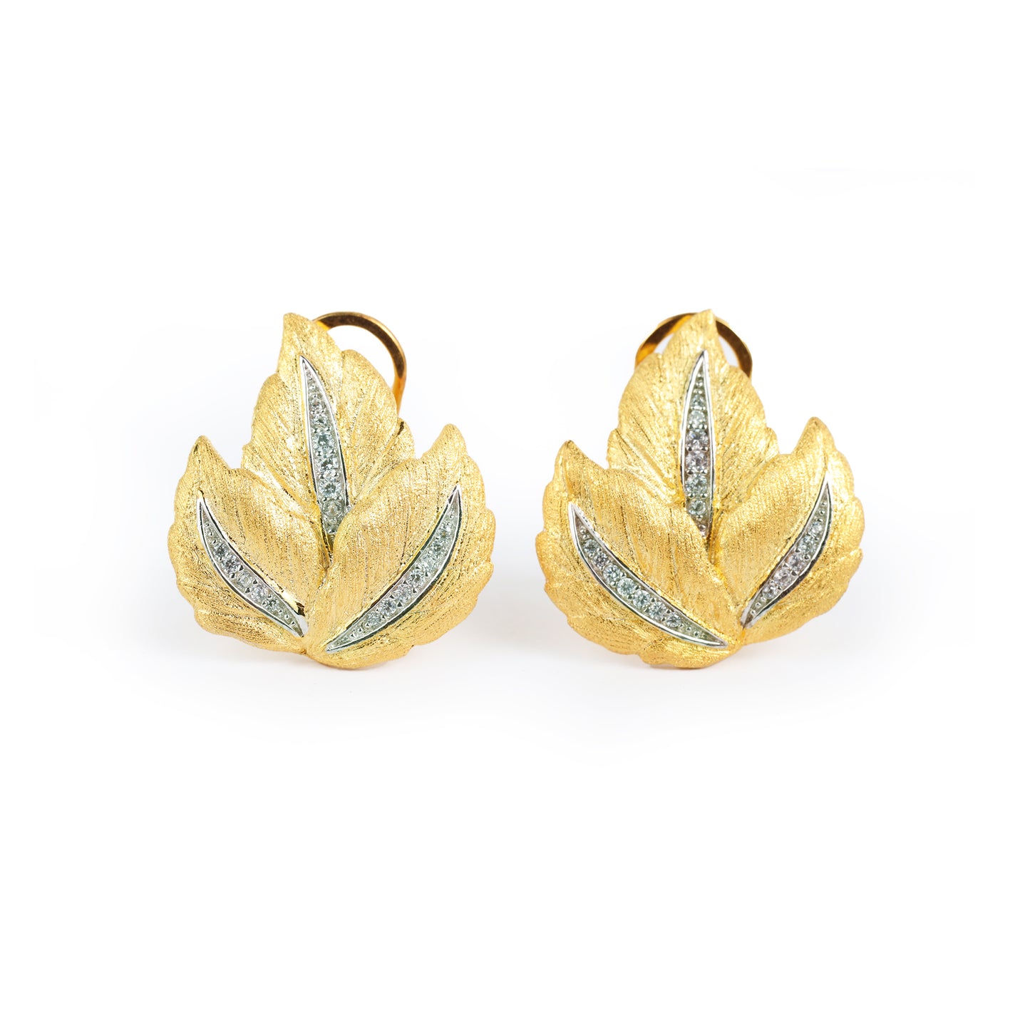 Gilded Autumn Leaf Studs