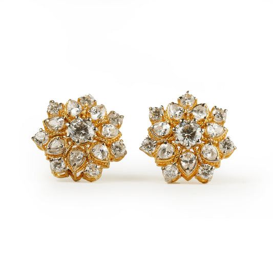 Triple Tier Floral Studs